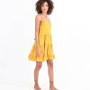 VESTIDO LAZO ESPALDA MOSTAZA MOLLY BRACKEN
