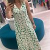 VESTIDO ESMPADO HOJAS VERDE GUIMANOS