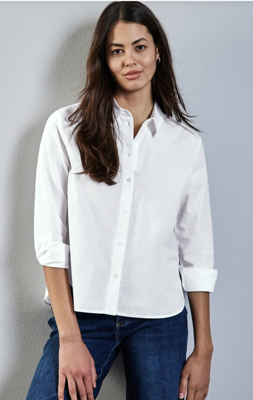 BLUSA CAMISERA BLANCA STREET ONE