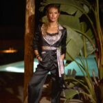 BLAZER POISSON,PANTALON ANTOINETTE Y LENCERO EANNE CAMALEONICA