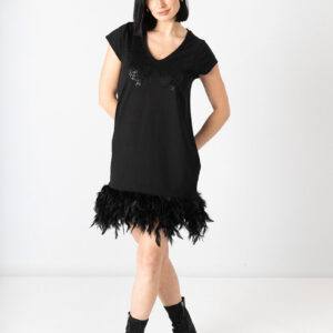 VESTIDO PLUMAS ANIMOSA