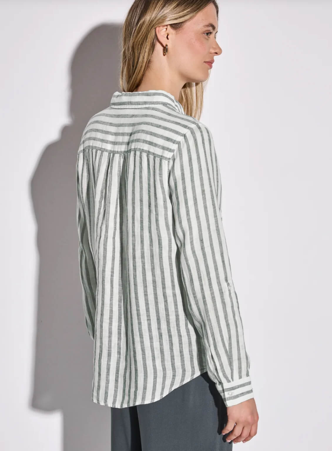 CAMISA RAYAS VERDE STREET ONE