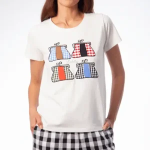 CAMISETA BLANCA BOLSITOS BORDADOS LOLITAS