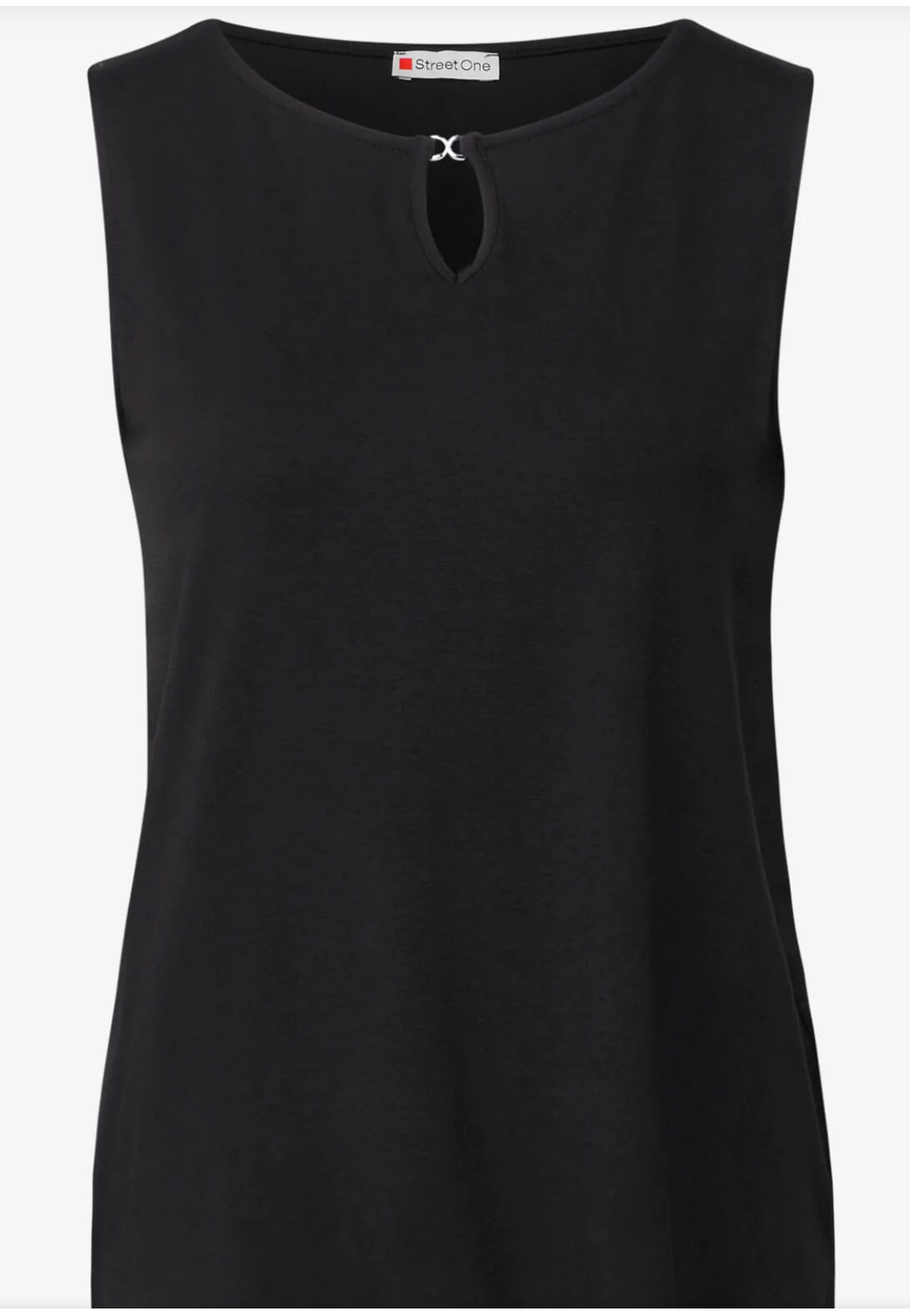 TOP NEGRO CON CORTE STREET ONE
