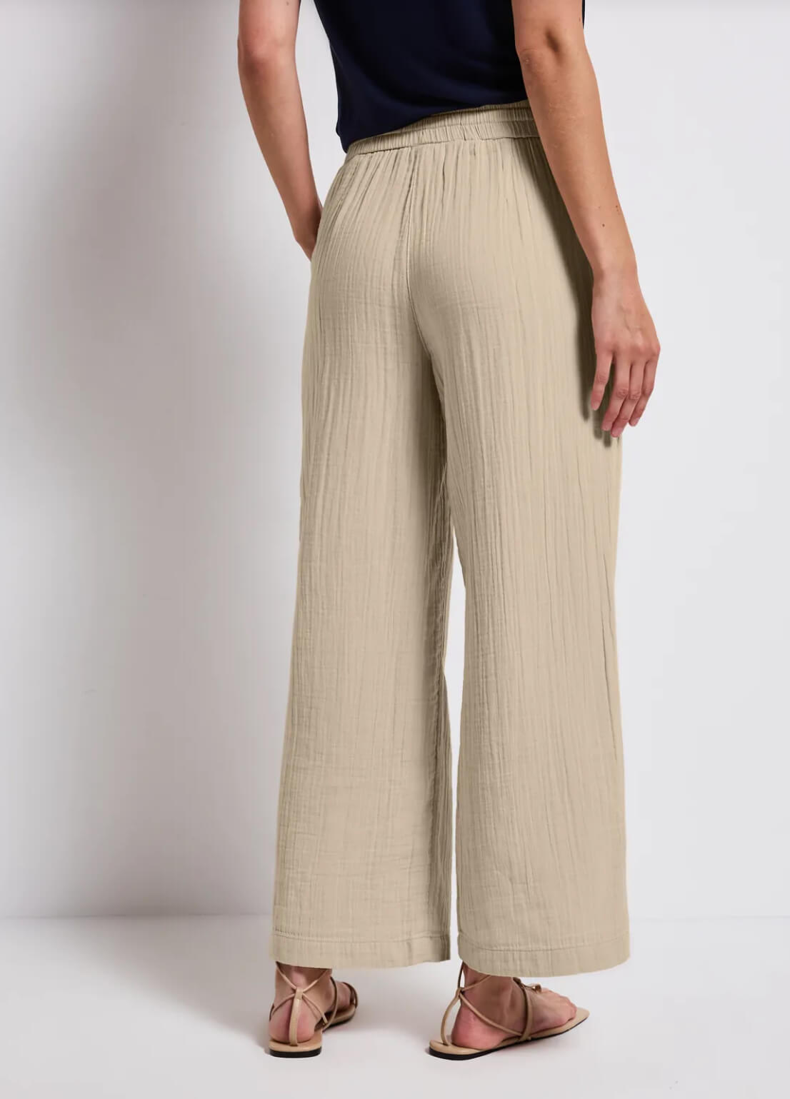 PANTALON MUSELINA BEIGE STREET ONE
