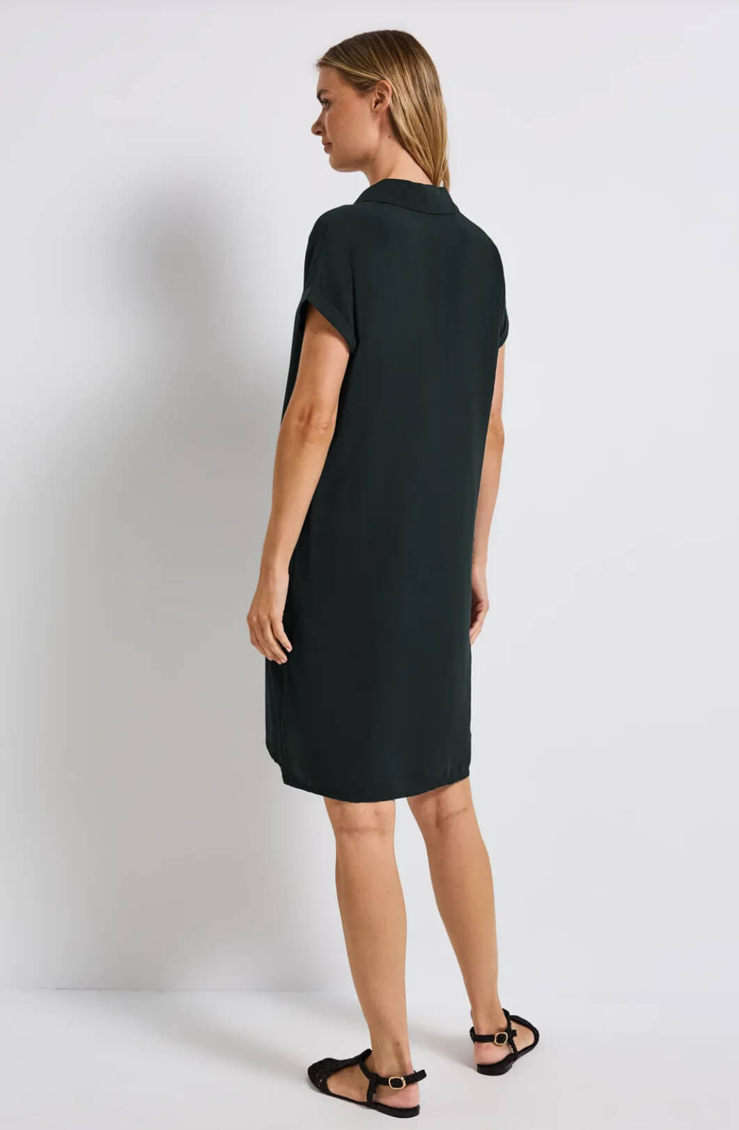 VESTIDO VERDE OSCURO STREET ONE