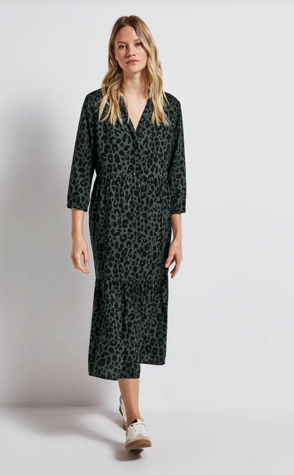 VESTIDO PRINT VERDE STREET ONE