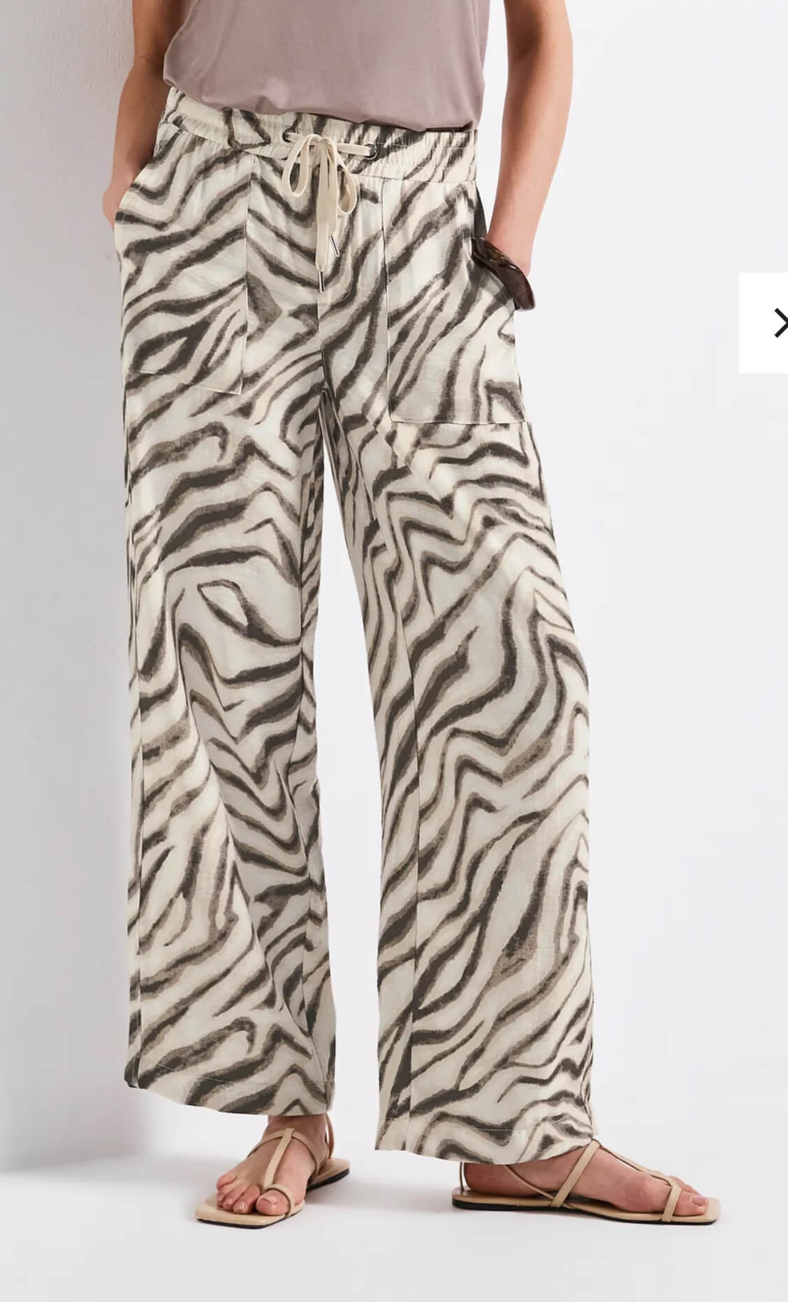 PANTALON ESTAMPADO BEIGE STREET ONE