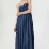 VESTIDO MAXI DENIM FLOR BSB