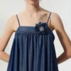 VESTIDO MAXI DENIM FLOR BSB