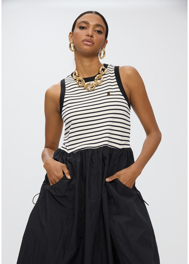 VESTIDO BIMATERIA RAYAS LOLA CASADEMUNT