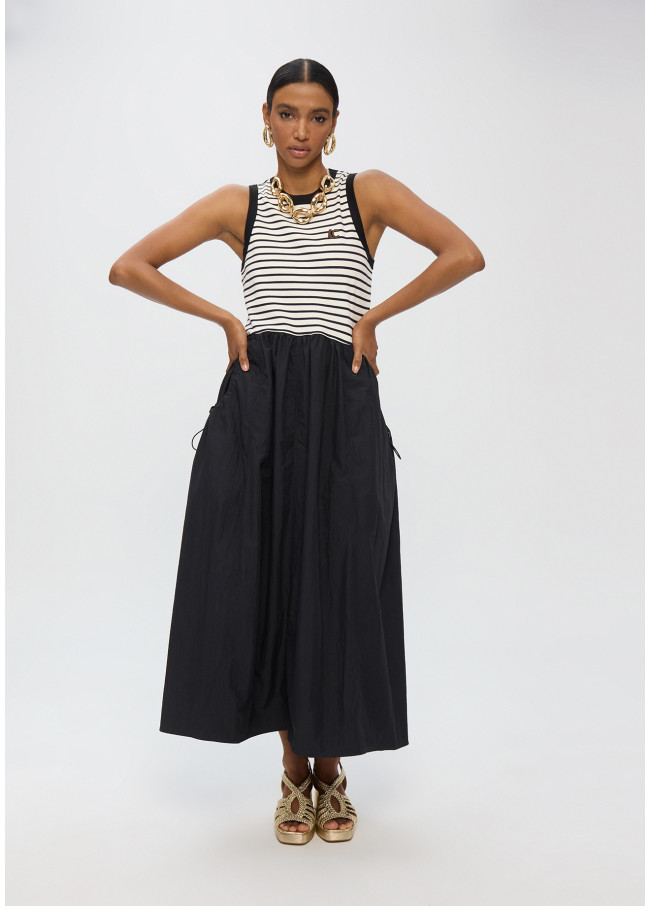 VESTIDO BIMATERIA RAYAS LOLA CASADEMUNT