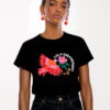 CAMISETA LORO PLUMAS NEGRA LOLA CASADEMUNT