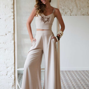 TOP JILGUERO Y PANTALON CANARIO CAMALEONICA