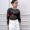CAMISETA TUL ROSAS AIRE RETRO