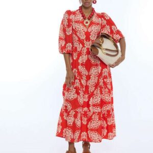 VESTIDO ESTAMPADO ESCOTE PICO LOLA CASADEMUNT