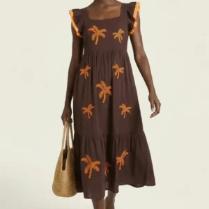 VESTIDO LARGO MARRON LOLITAS&L