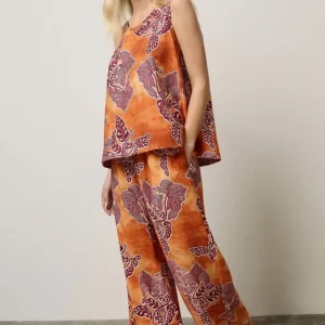 PANTALON ESTAMPADO NARANJA BSB