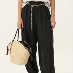 PANTALON PALAZO GASA NEGRO LOLITAS&L