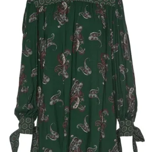 Vestido Corto Estampado Verde BSB
