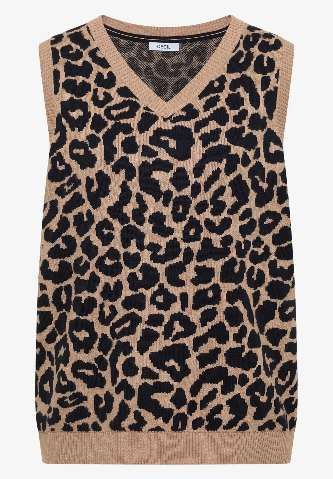 Chaleco Punto print Beige CECIL - Imagen 4