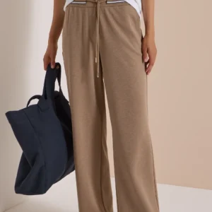 PANTALON CINTURA RAYA BEIGE CECIL