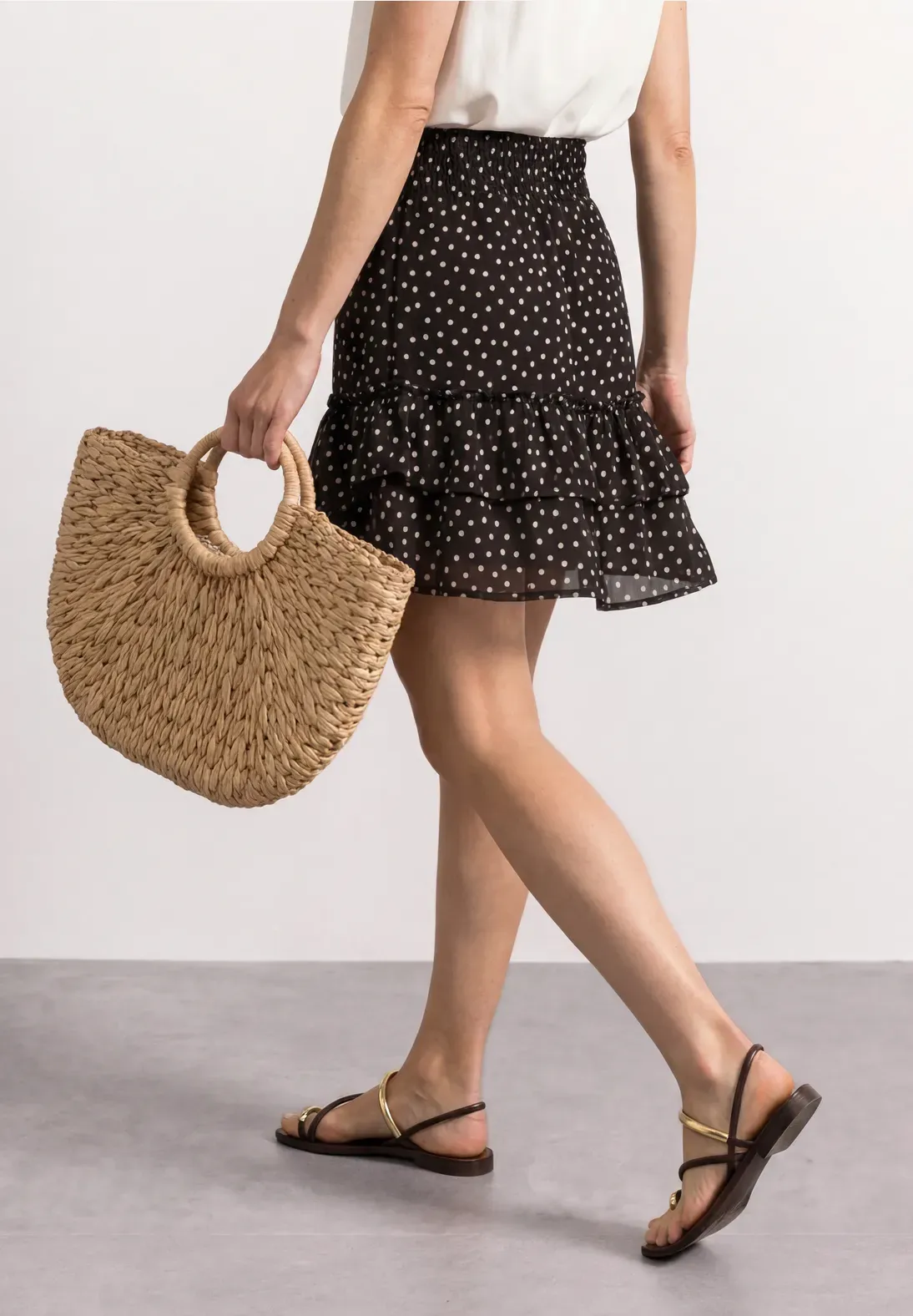 Falda Lunares Marrón STREETONE - Imagen 2