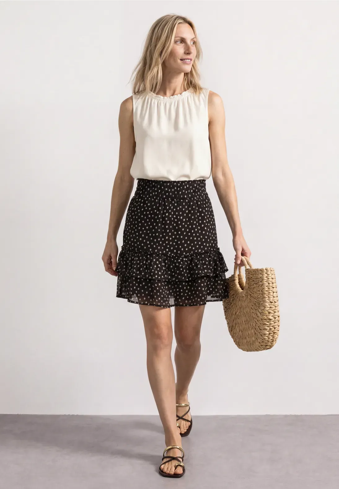 Falda Lunares Marrón STREETONE