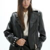 Cazadora Biker Tacha Perlas LOLA CASADEMUNT