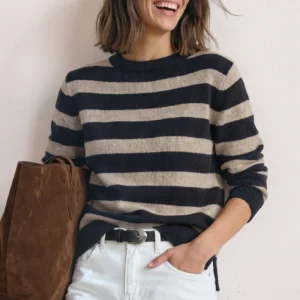 JERSEY RAYAS BEIGE-MARINO STREET ONE
