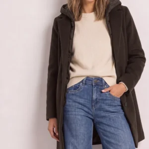 ABRIGO MARRON SOLAPA STREET ONE