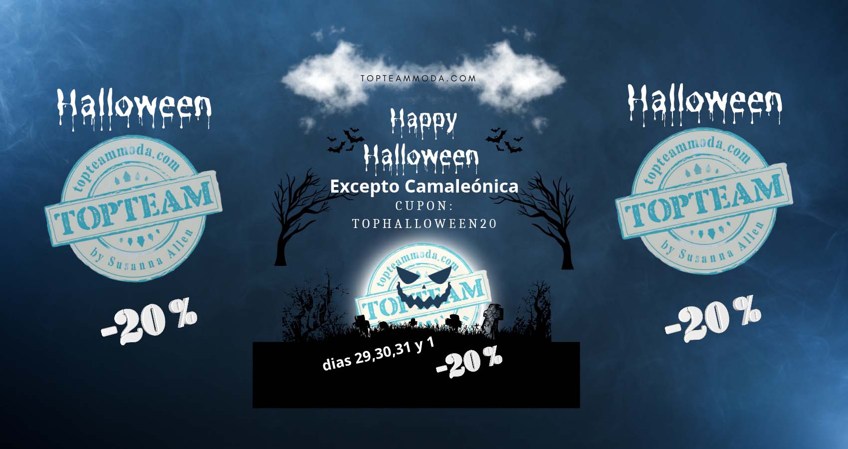 topteam moda descuentos halloween 2026